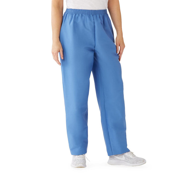 Medline ComfortEase Women's Elastic Waist Scrub Pants with 2 Pockets