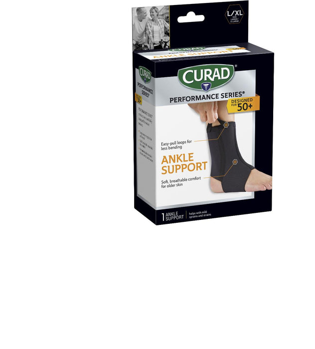 CURAD Performance Series Neoprene Open Heel Ankle Supports