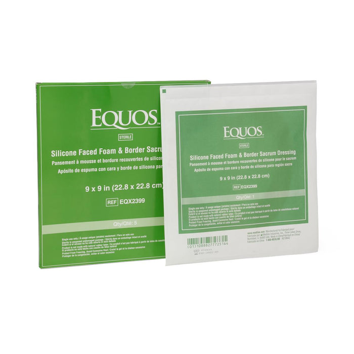 EQUOS 5-Layer Square Foam Dressings with Silicone Adhesive