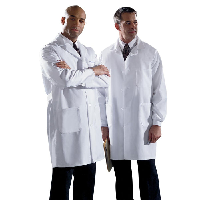 Medline Men's Poplin Staff Length Lab Coat