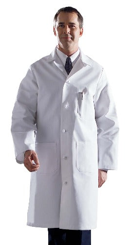 Medline Men's Premium Full Length Cotton Lab Coats