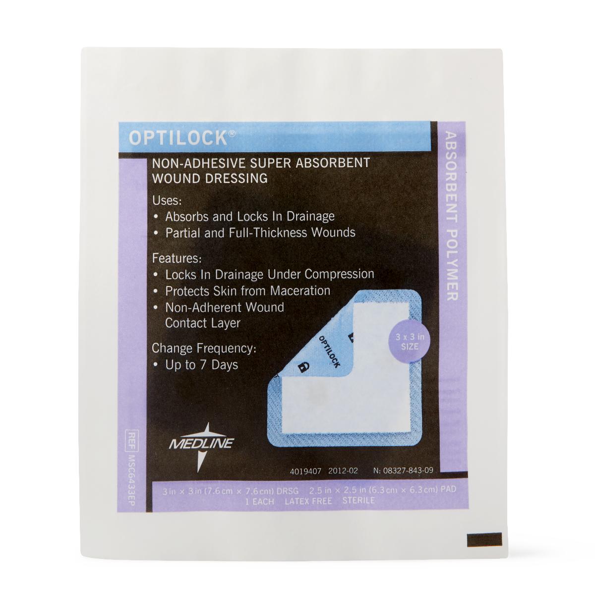 optilock dressing Nonadhesive Super Absorbent Wound Dressings, 3
