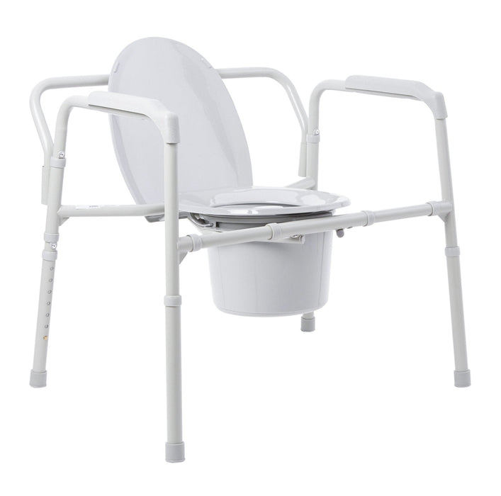 McKesson Heavy-Duty Folding Bariatric Commode with 12 QT Bucket 650 lbs.