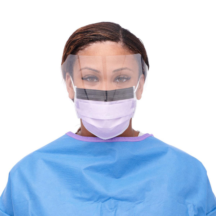 ASTM Level 3 Procedure Face Masks with Eye Shield and Ear Loops