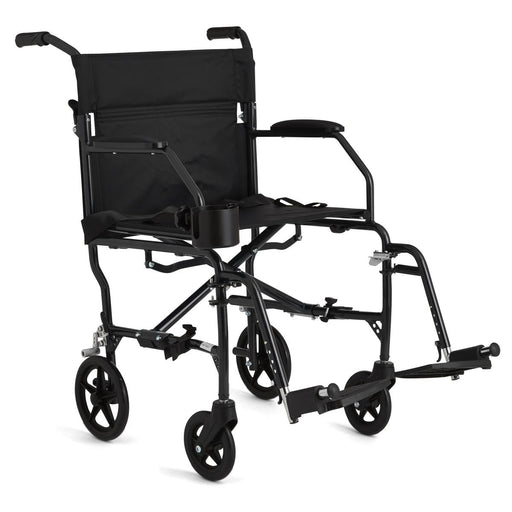 Medline Ultralight Transport Chair in Black