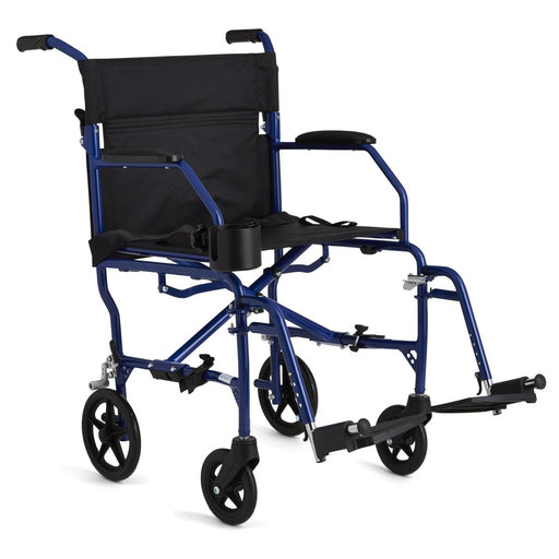 Medline Ultralight Transport Chair in Blue